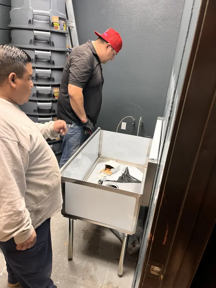 Commercial plumbing and sink installation in Pricetown